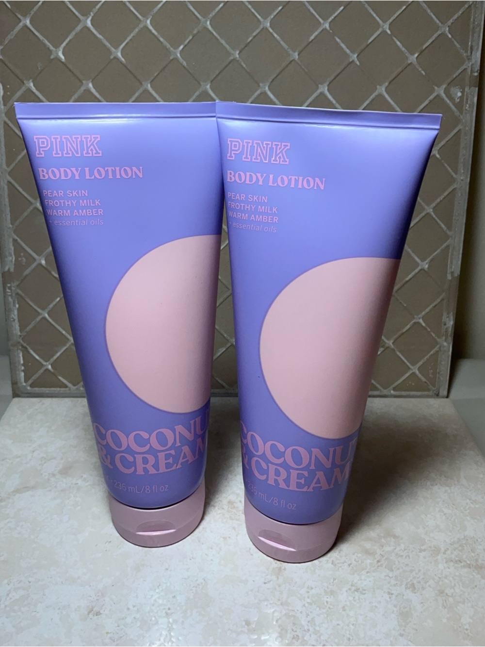PINK Coconut & Cream Body Lotion 8 oz Set of 2 NEW